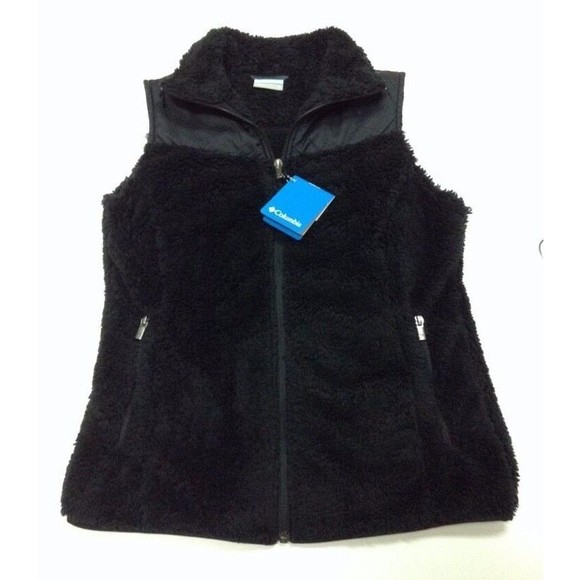 Columbia Vest Woman’s Black Polyester Nylon Small Fast Beauty Style Winter NWT - Picture 1 of 10